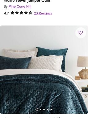 PINE CONE HILL MATTE VELVET
JUNIPE KING QUILT